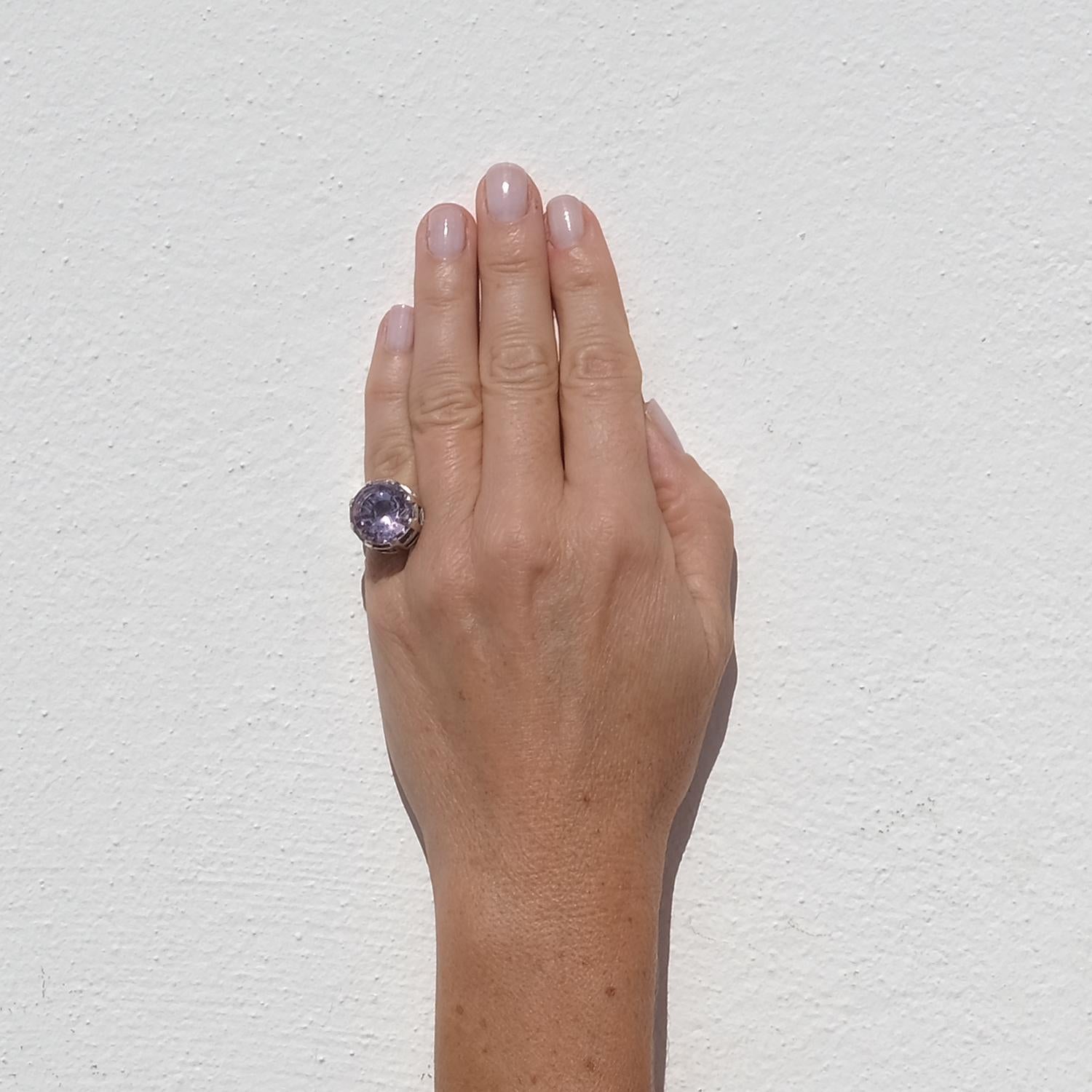 Anello in argento e ametista di Rey Urban del 1972 in vendita 7