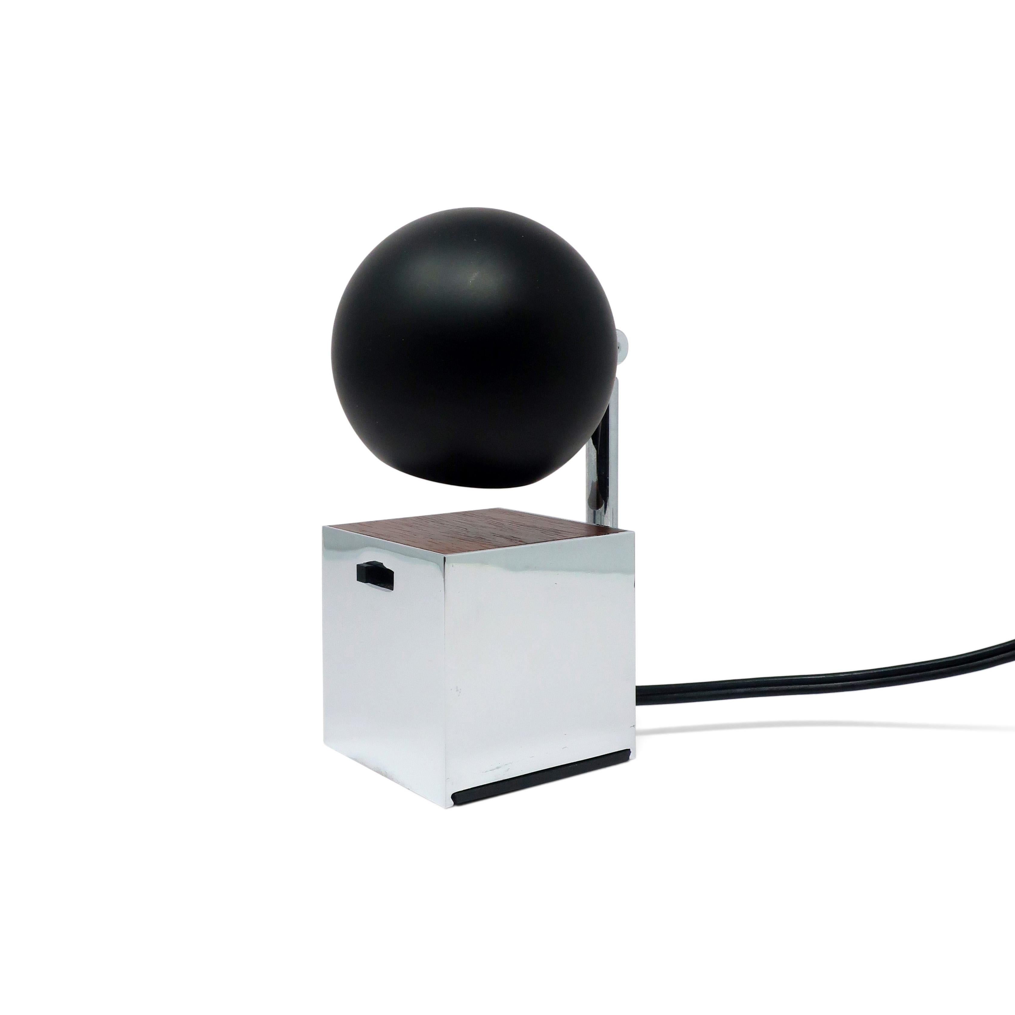 Metal Silver and Black Lytegem Desk Lamp by Michael Lax for Lightolier