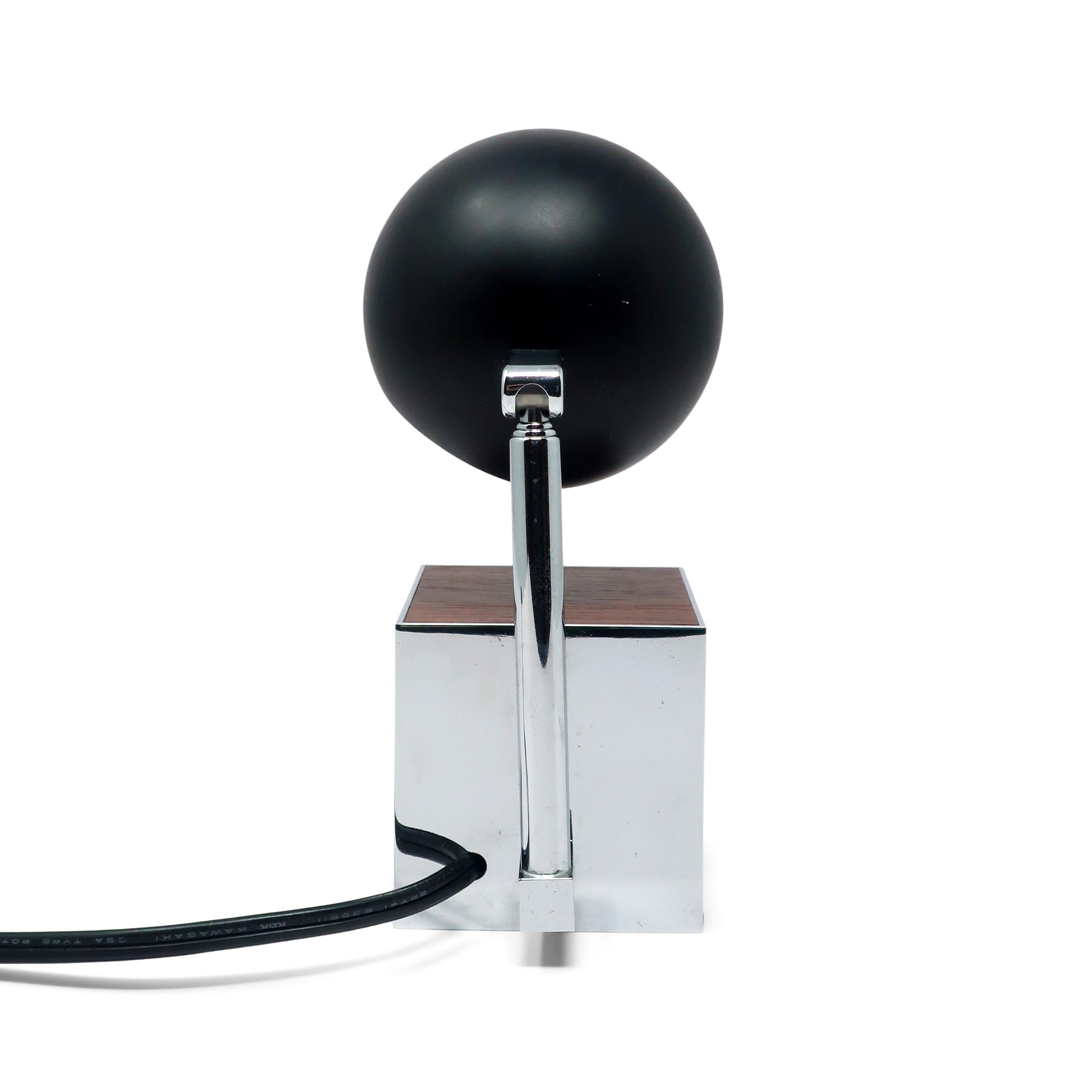 Silver and Black Lytegem Desk Lamp by Michael Lax for Lightolier 1