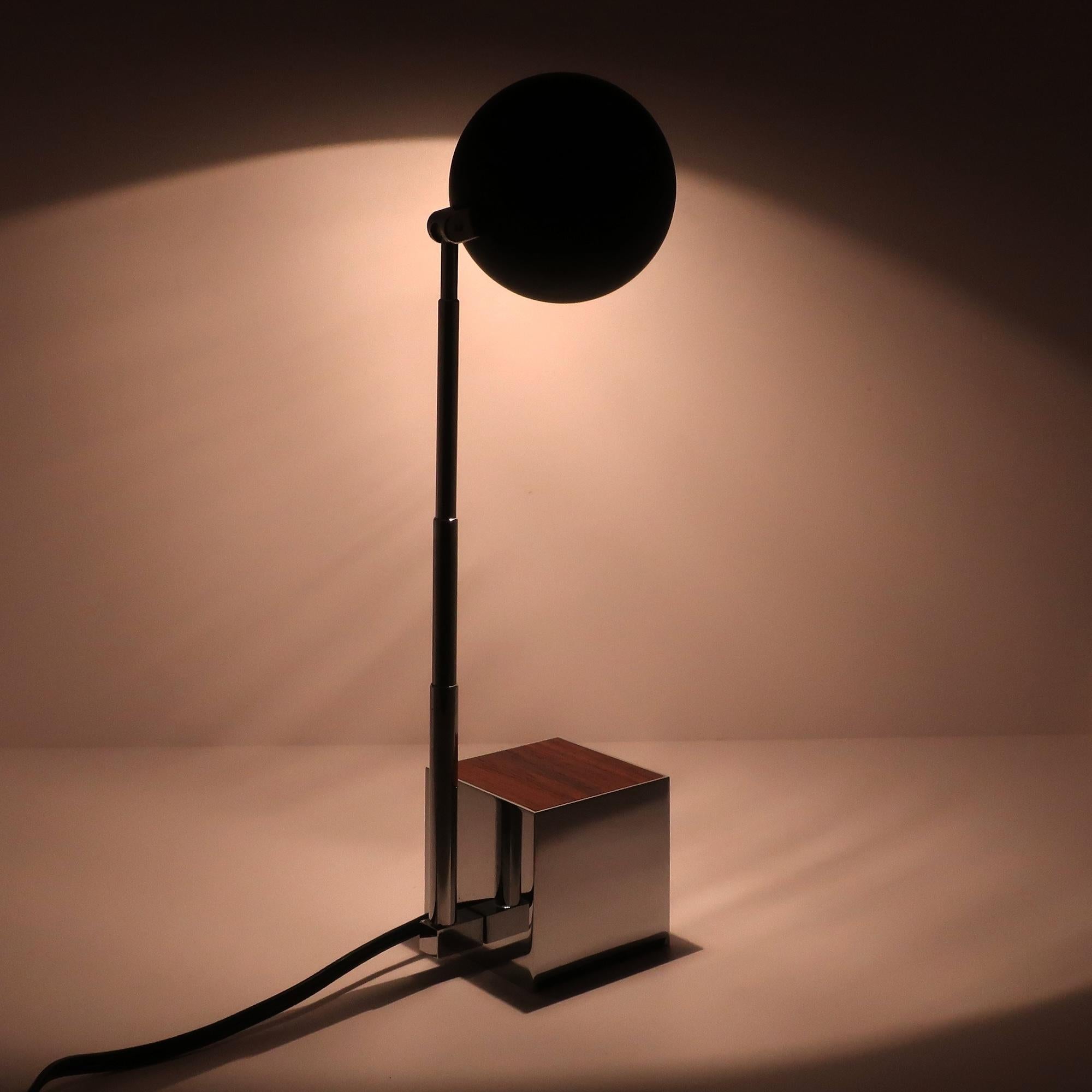 Silver and Black Lytegem Desk Lamp by Michael Lax for Lightolier 3