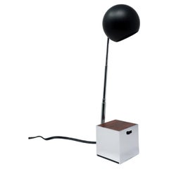 Silver and Black Lytegem Desk Lamp by Michael Lax for Lightolier