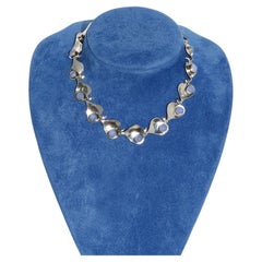 Halskette aus Silber und blauem Chalcedon, hergestellt 1954