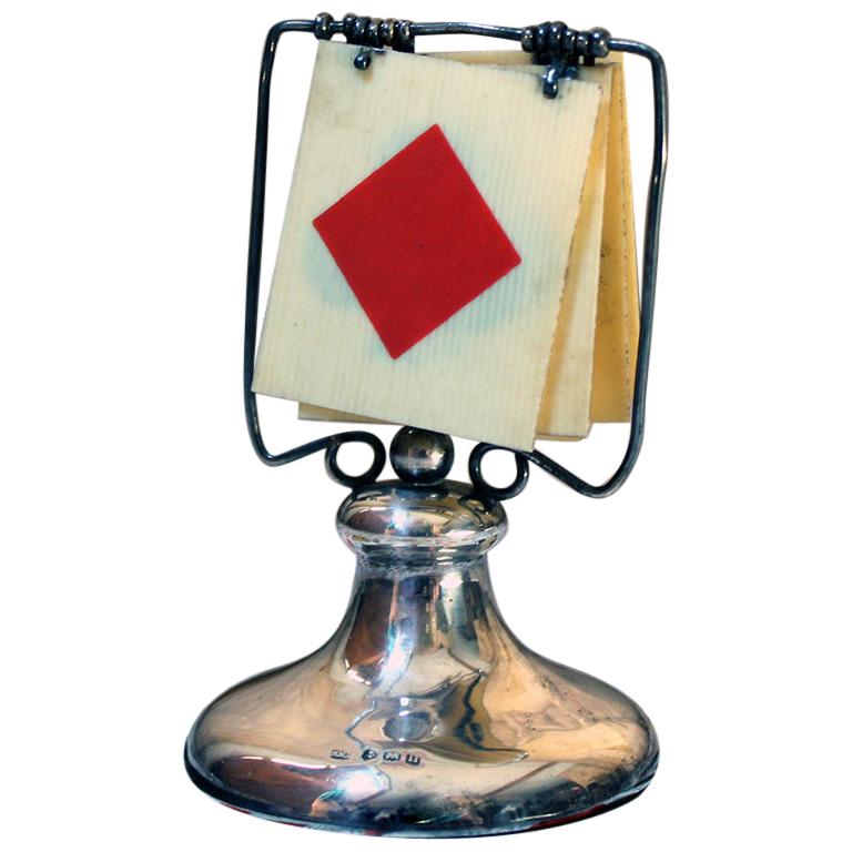 Silver and Bone Bridge Counter by Samuel M Levi, Birmingham, 1912