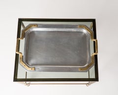 Silver and Bronze Brutalist Signed Tray by David Marshall, Spain 1970s