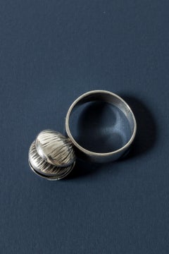 Silver and Carnelian Ring by Elis Kauppi for Kupittaan Kulta, Finland, 1960s
