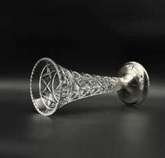 Jarrón Pokal de plata y cristal de Th.Marthinsen, Noruega