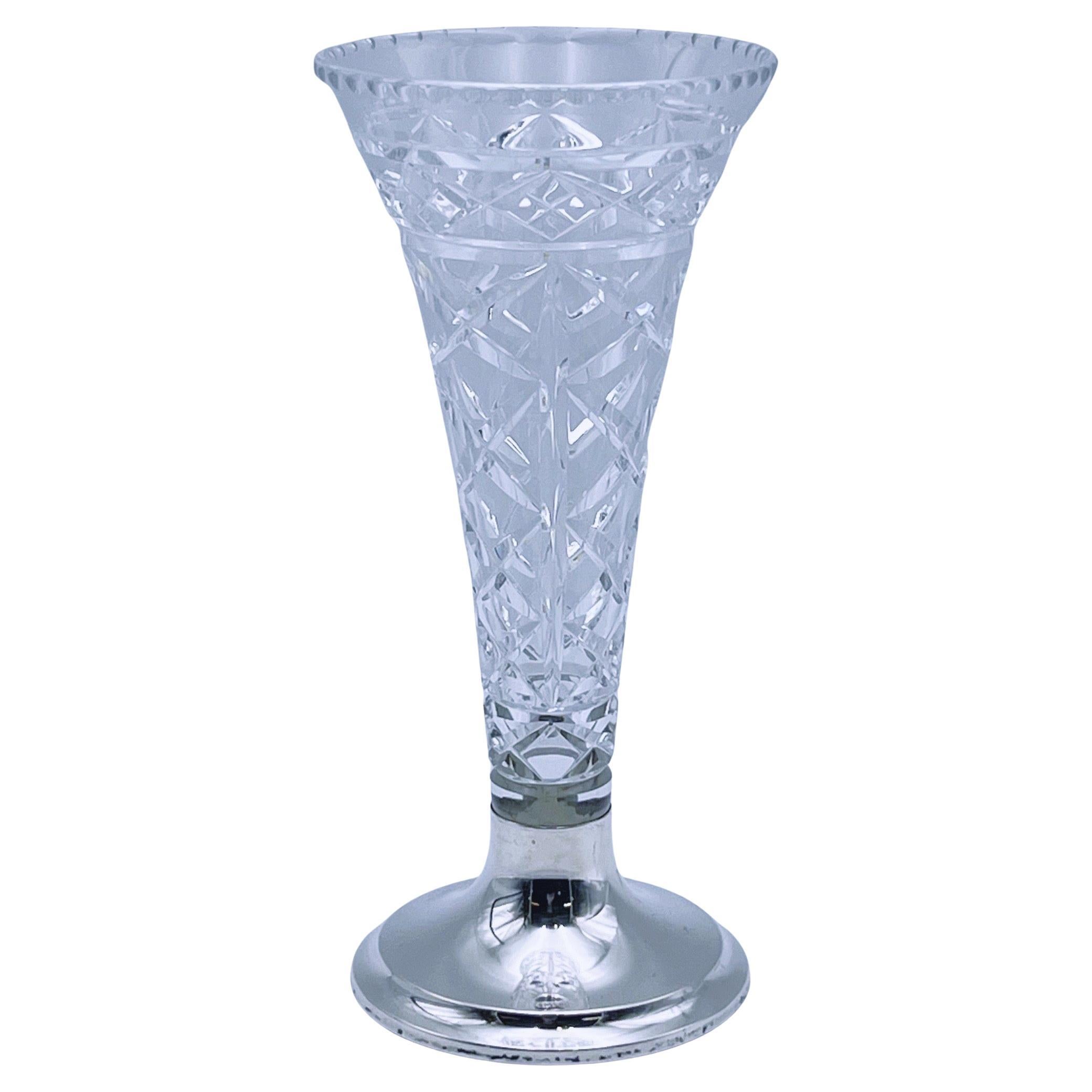 Silver and Crystal Pokal Vase by Th.Marthinsen, Norway