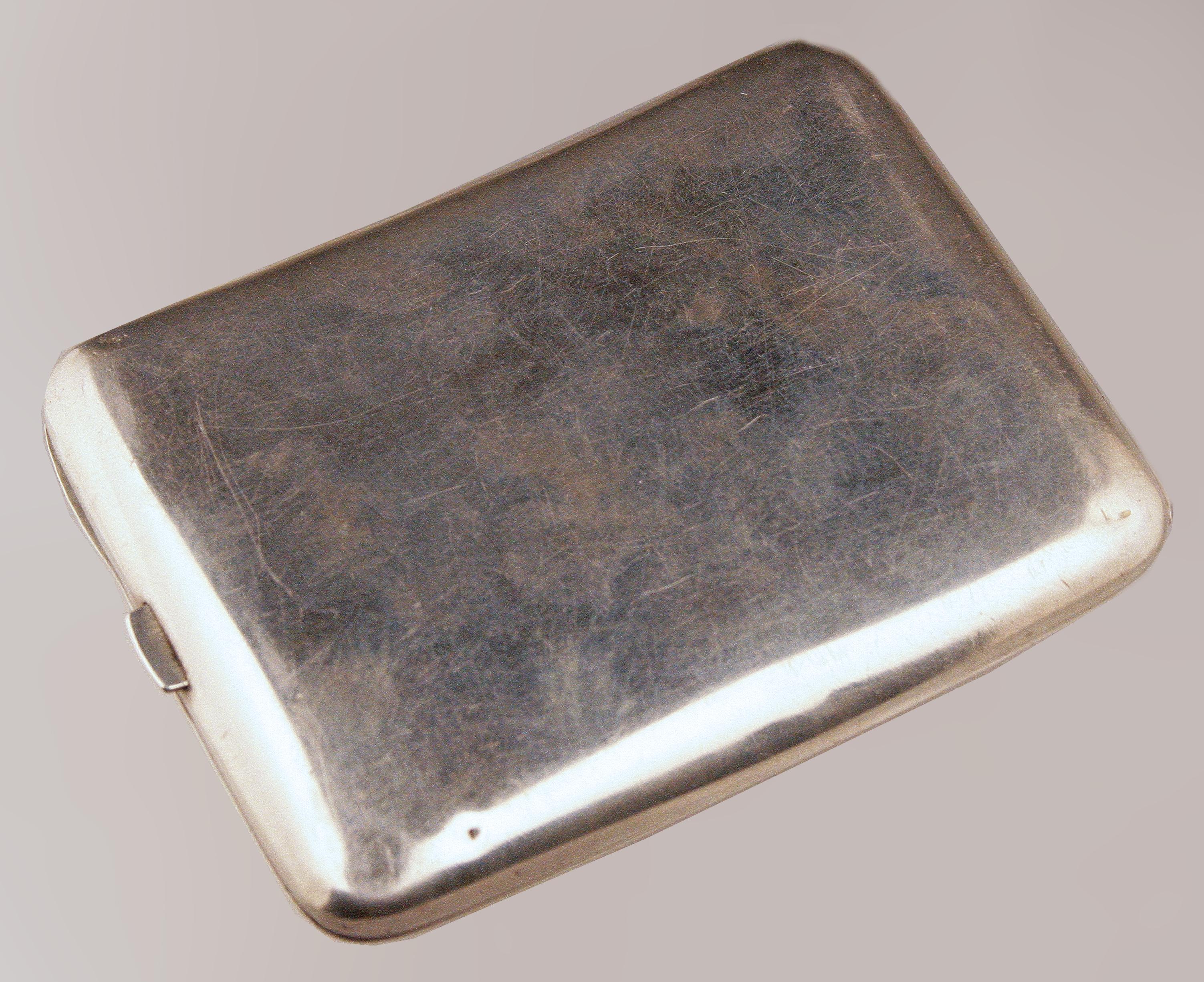 Italian Silver and enamel ciagarette box
