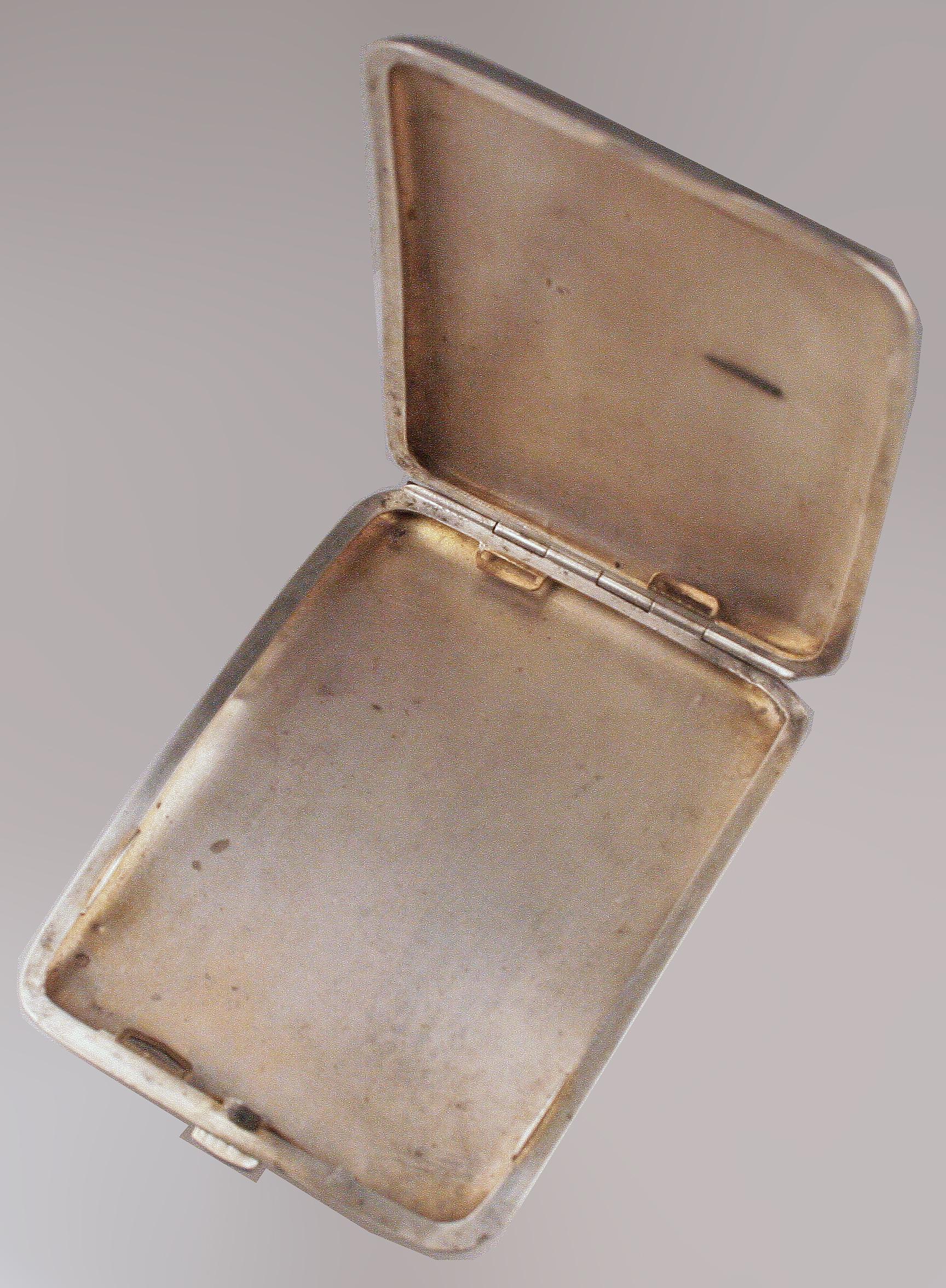 Enameled Silver and enamel ciagarette box