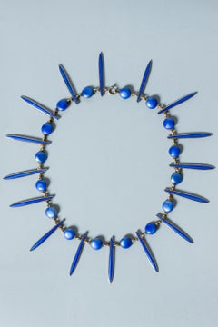 Silver and Enamel Collier from David Andersen, Norway, 1950s