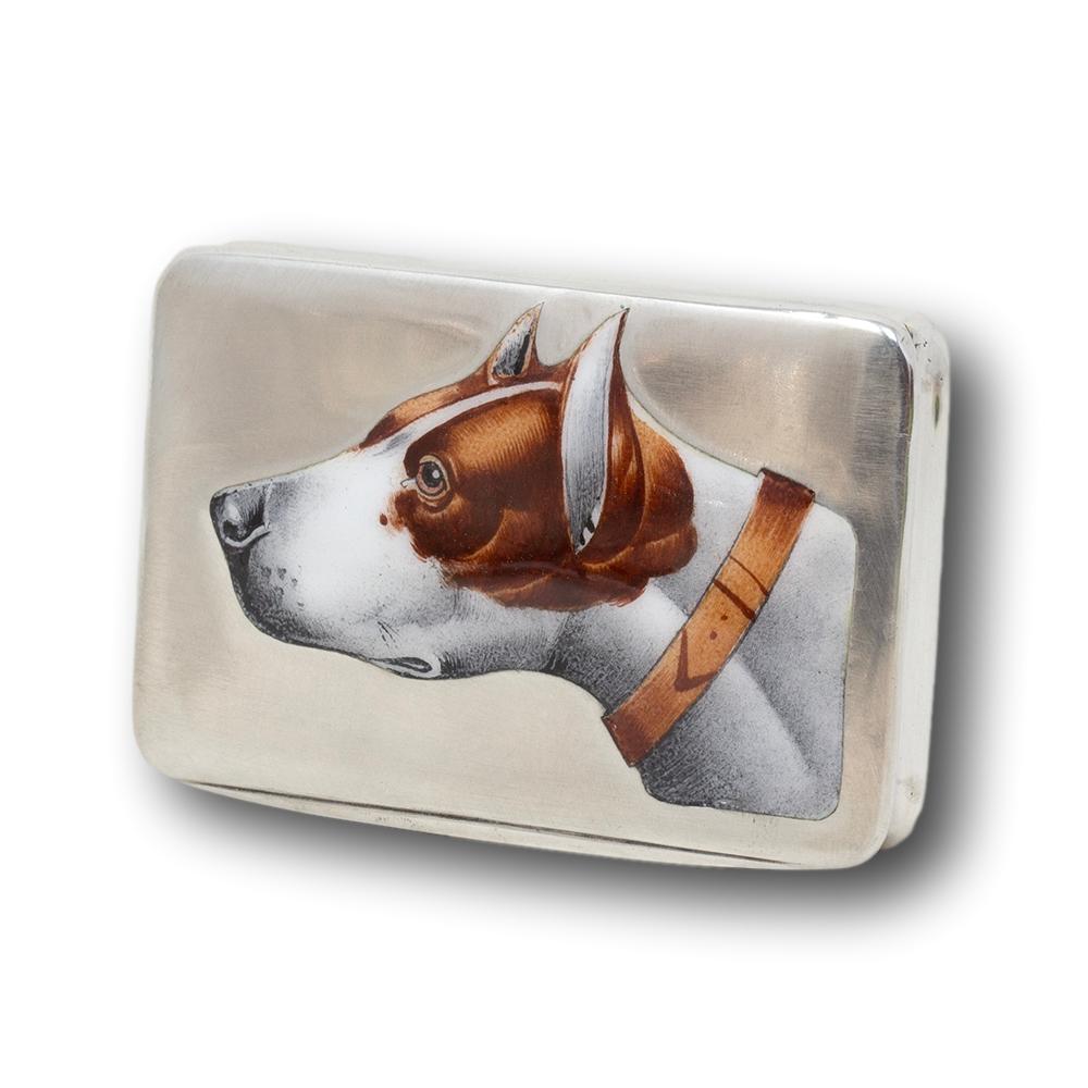 CONTINENTAL PROBABLY AUSTRIAN 

From our Cigarette Cases collection, we are delighted to offer this Silver and Enamel Dog Cigarette Case. The Cigarette Case of slim rectangular form with rounded corners is beautifully finished to the exterior with