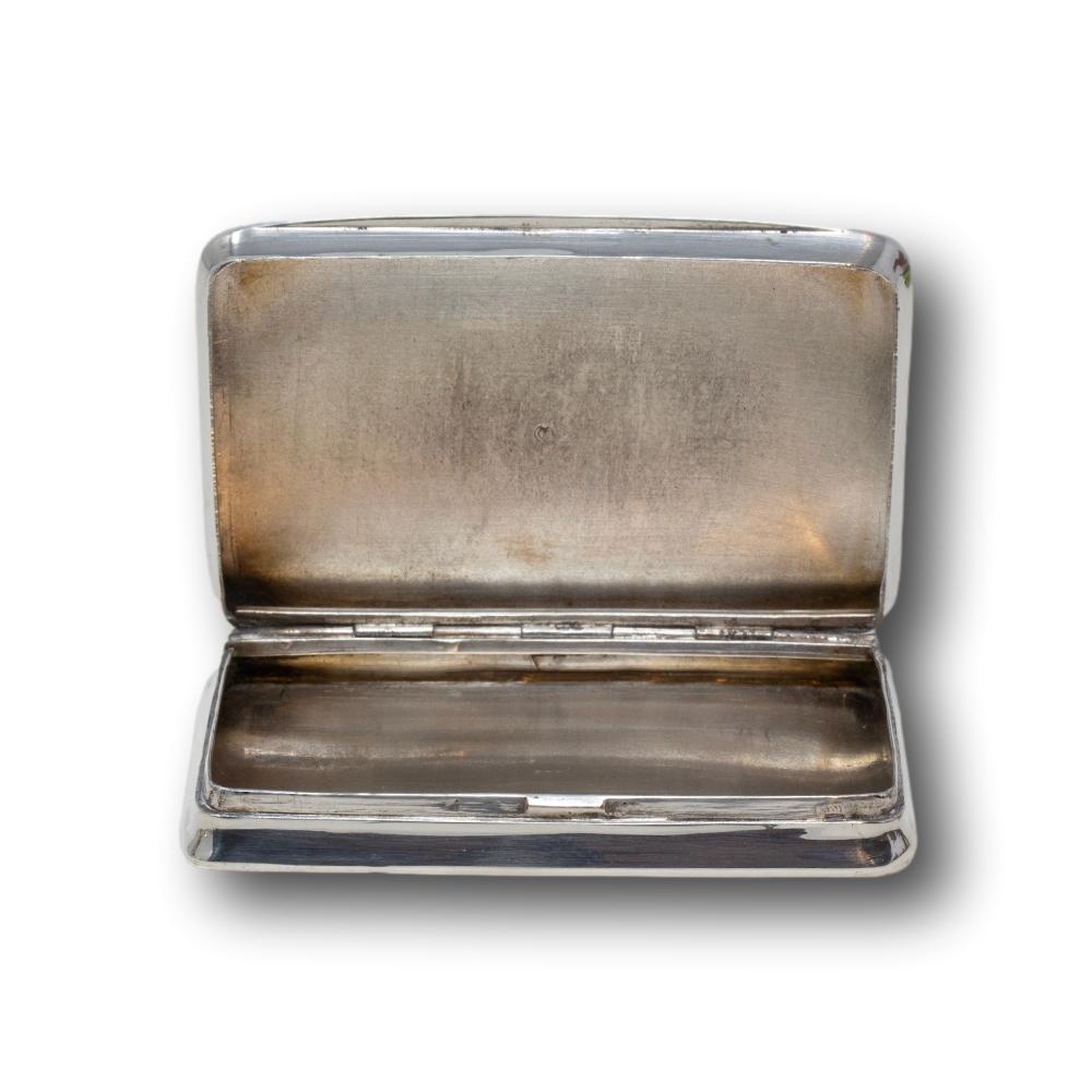 20th Century Silver and Enamel Dog Cigarette Case For Sale