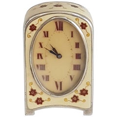 Silver and Enamel Sub Miniature Carriage Clock