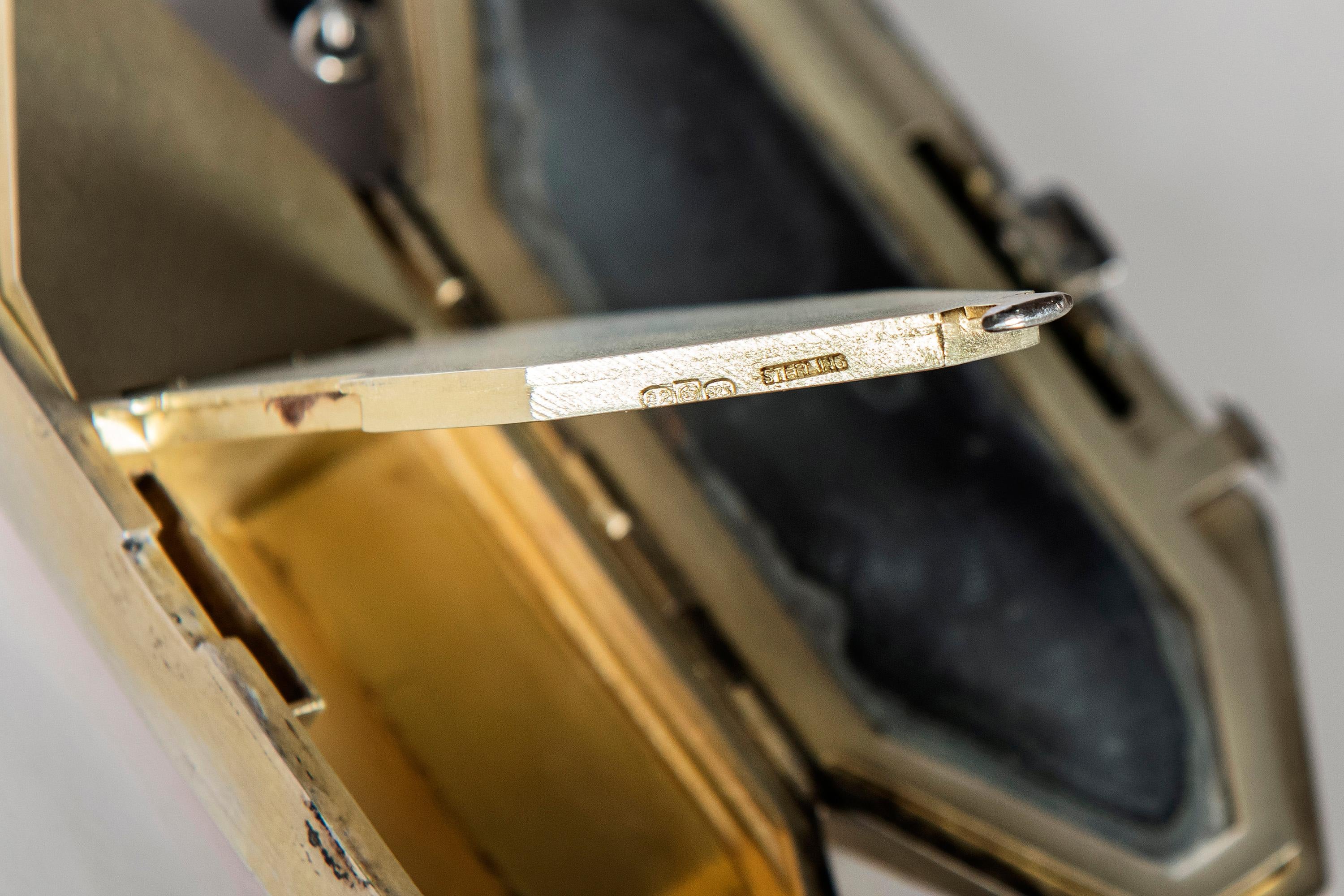 Neceser de plata y esmalte, época Art Déco, Alemania, hacia 1930 mediados del siglo XX en venta