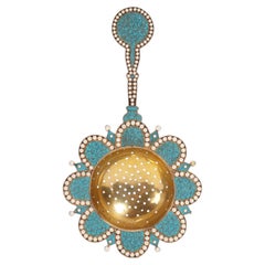 Silver and enamels cloisonné tea strainer, Moscow, Russia 1896.