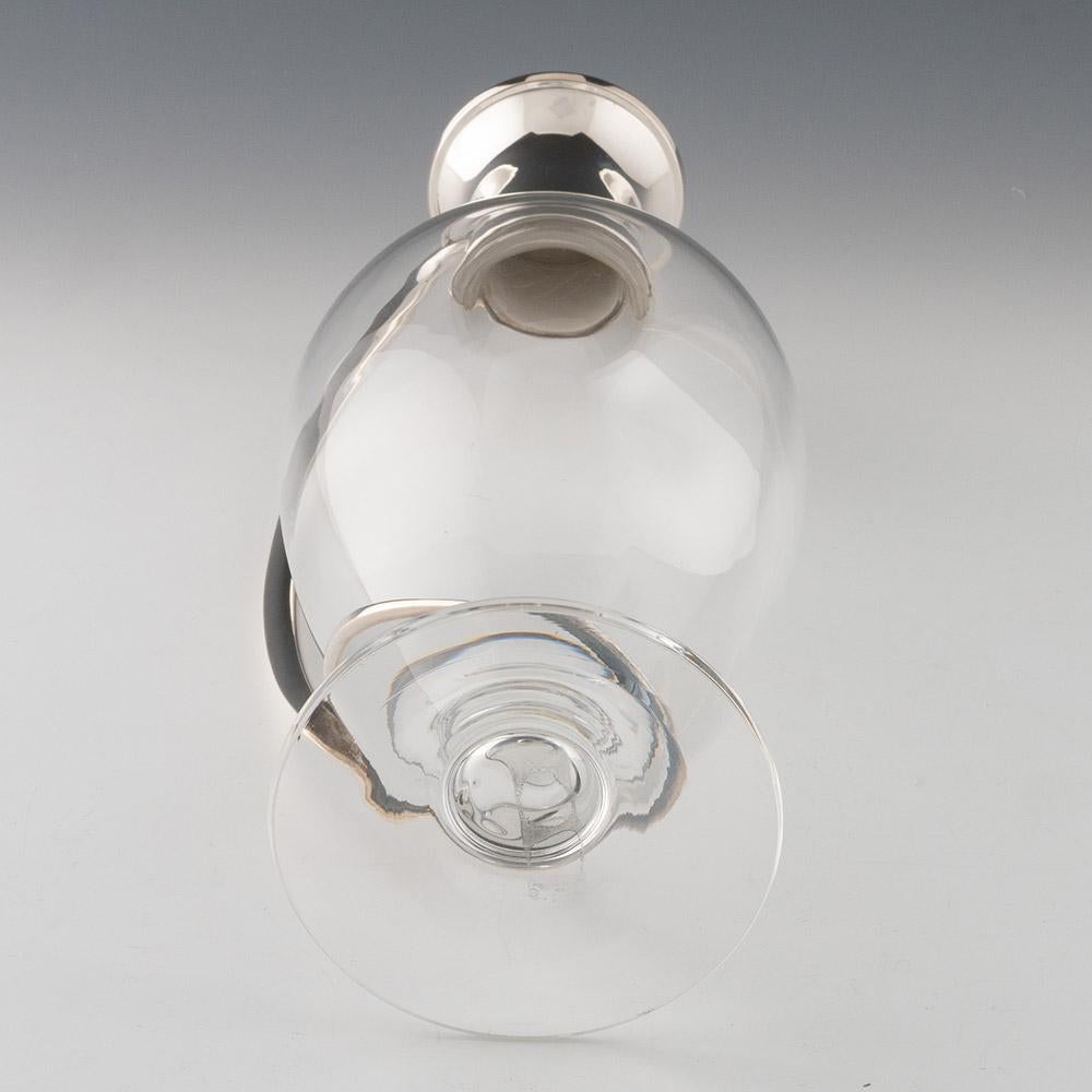 Silver and Glass Claret Jug Birmingham 1998 For Sale 3