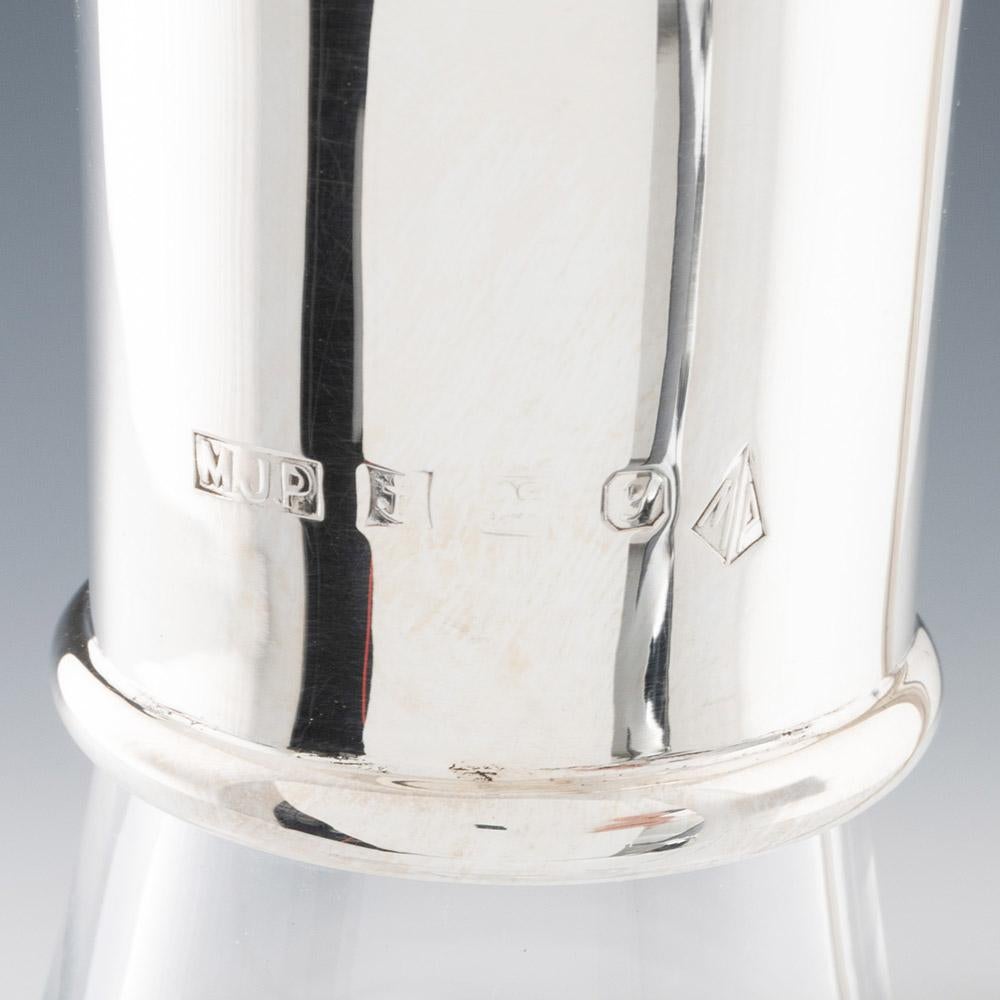 Silver and Glass Claret Jug Birmingham 1998 For Sale 4