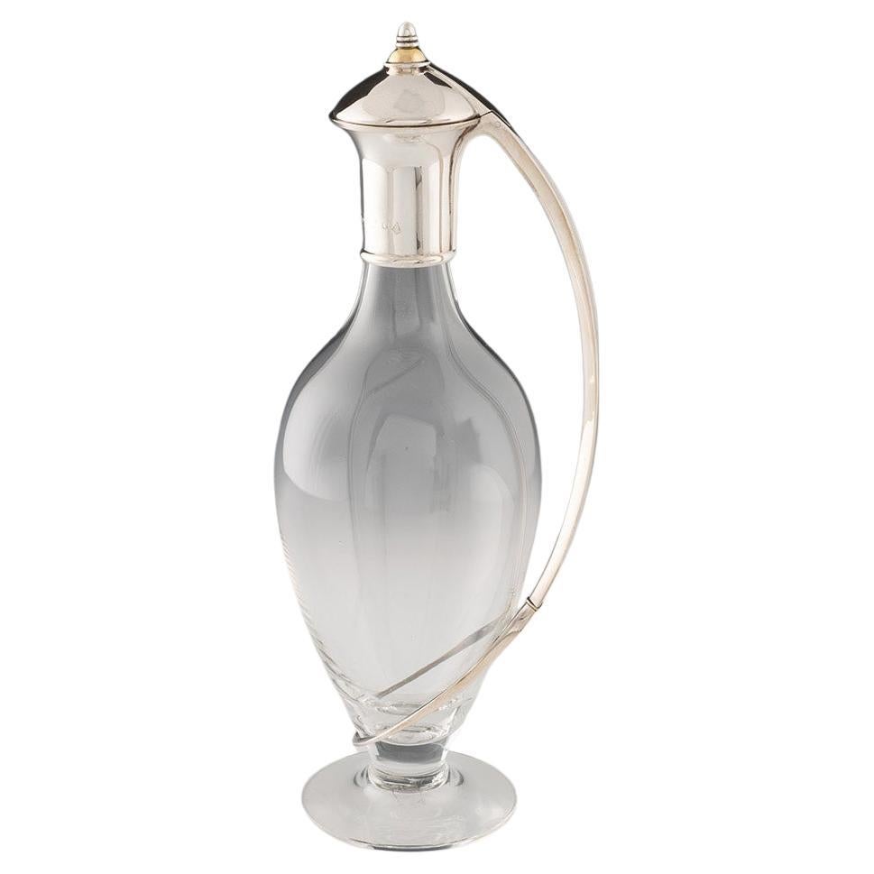 Silver and Glass Claret Jug Birmingham 1998