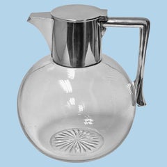 Caraffa Claret in argento e vetro Design John Grinsell & Sons, Londra, 1905