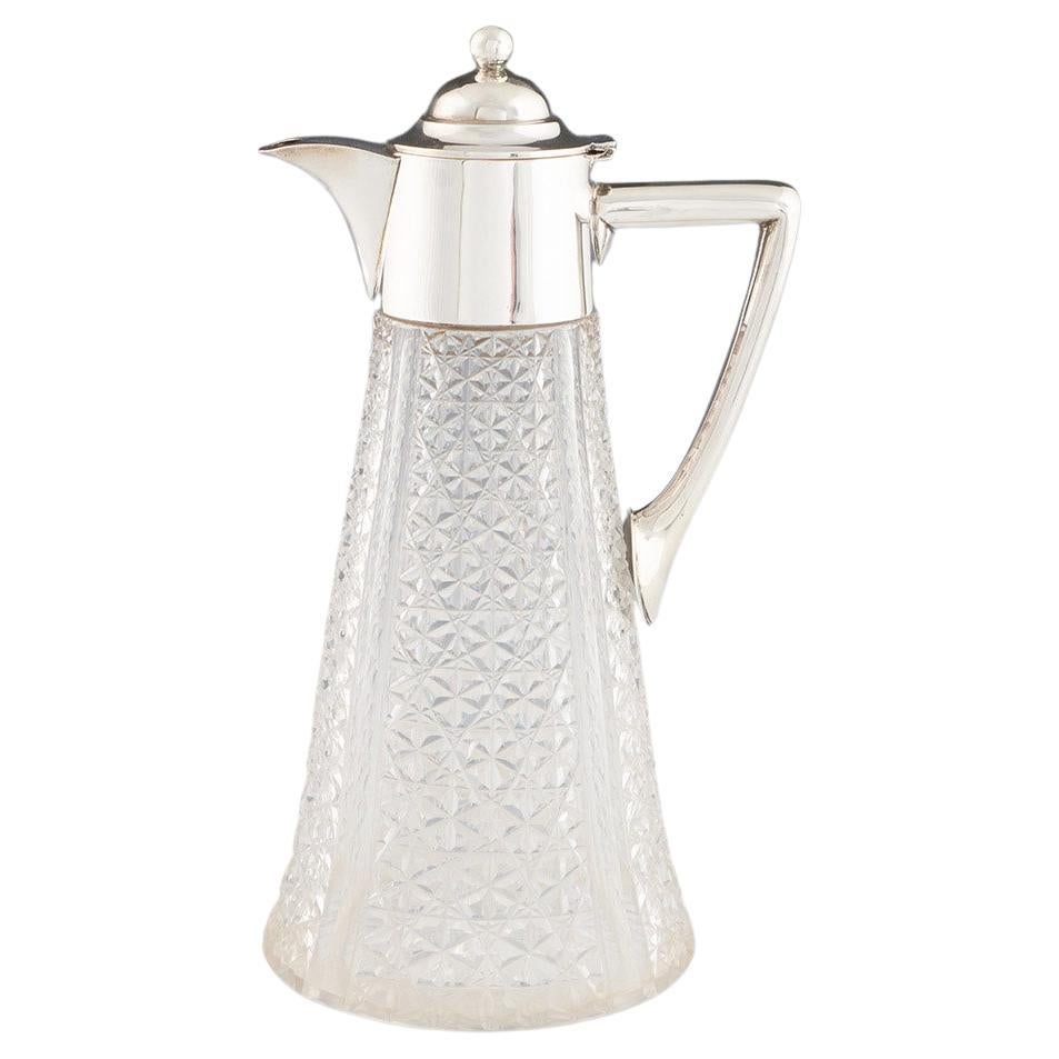 Silver and Glass Claret Jug Sheffield 1913