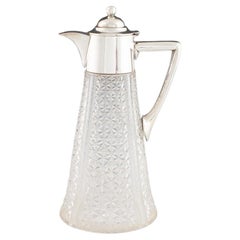 Jarra de clarete de plata y cristal Sheffield 1913