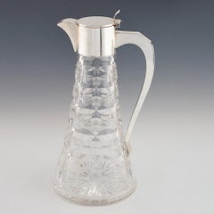 Silver and Glass Claret Jug Sheffield 1926