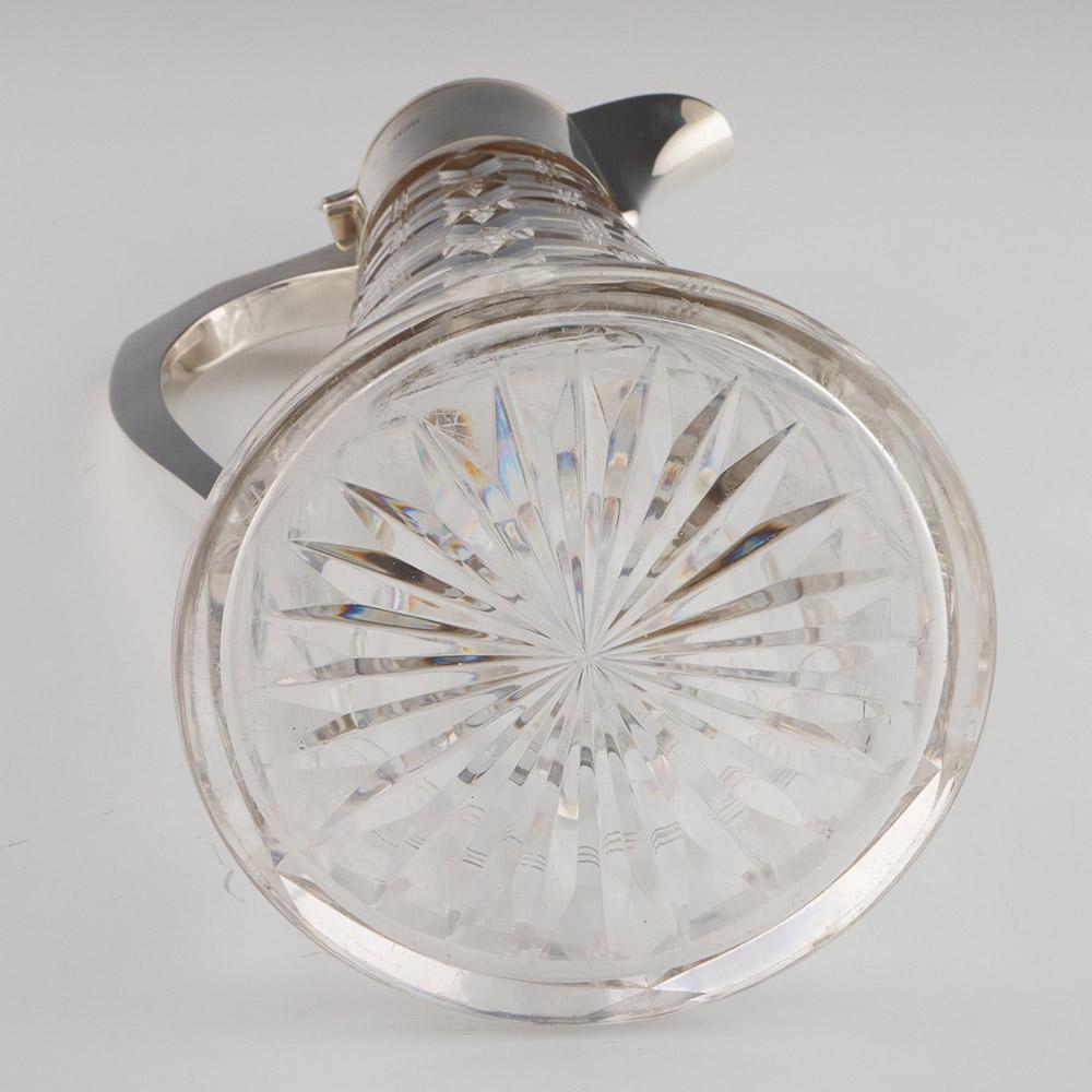 Silver and Glass Claret Jug Sheffield 1926 For Sale 1