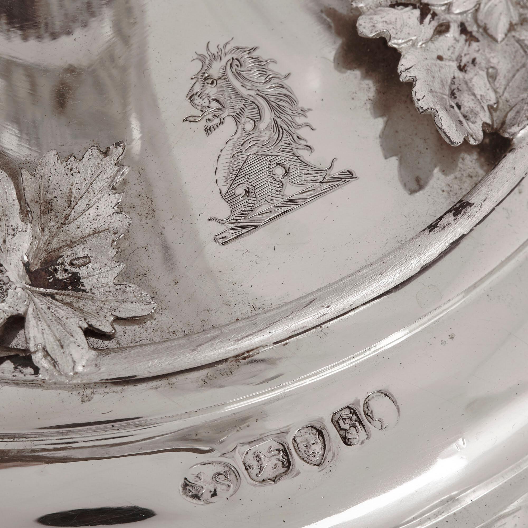 Silver and glass epergne by Stephen Smith & Son of London 2