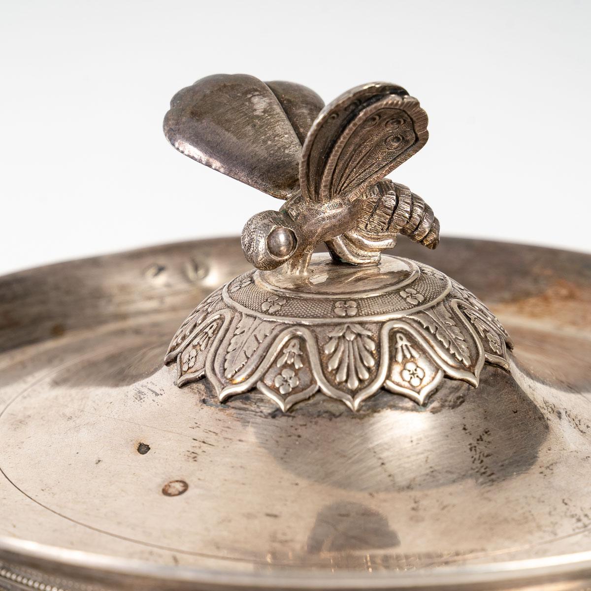 Silver and Glass Jam Dish, 19th Century 3