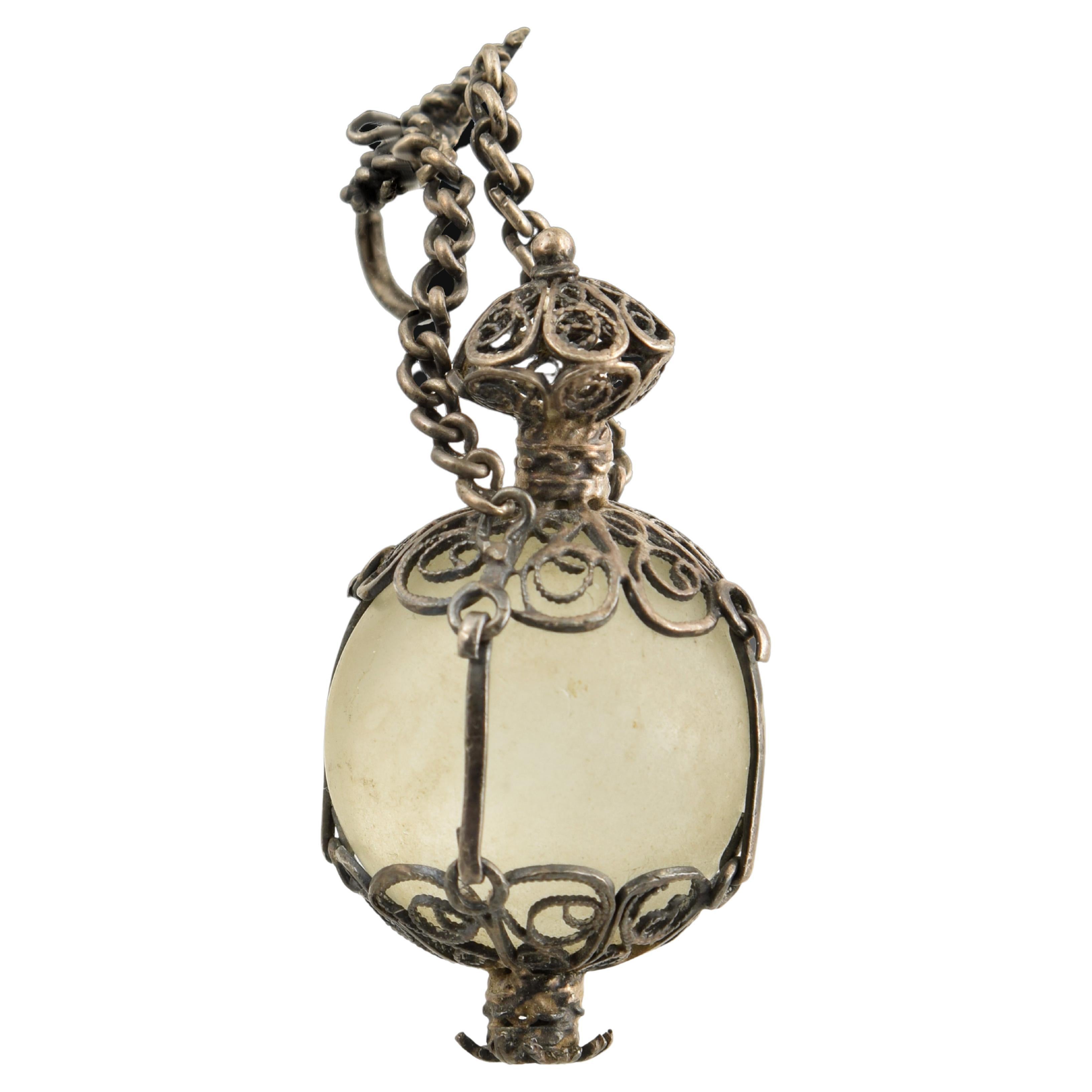 Silver and Glass Pendant, 18th Century