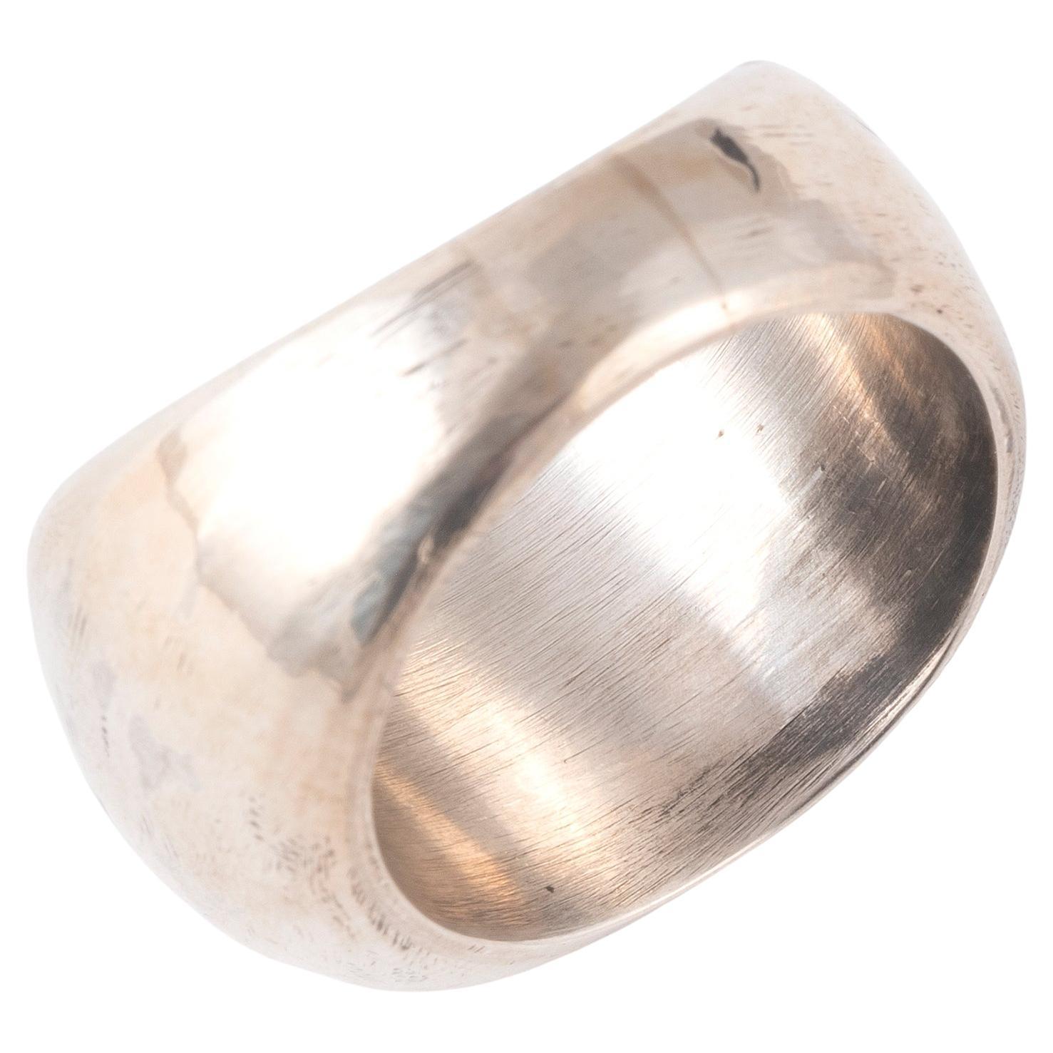 Non taillé Bague pour homme en argent et or avec intaille en cornaline en vente