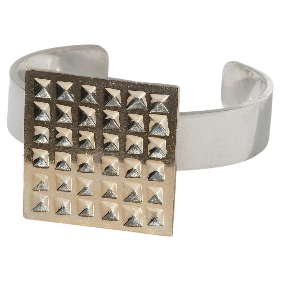 Silver and Gold Bracelet Made in 1963 by Sigurd Persson, Sweden For Sale