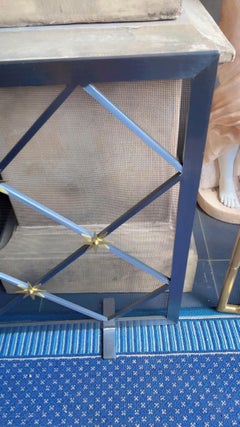 Silver and Gold Brush Fire Screen