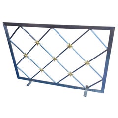 Silver and Gold Brush Fire Screen