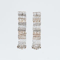 Silver and Gold Chandelier Earrings by Master Anders Högberg Made Year 1991