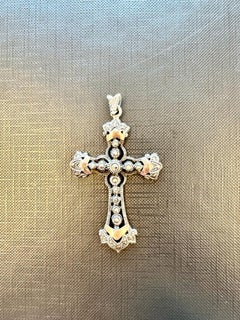 Silver and Gold Cross with Marcasites, from the Victorian Era