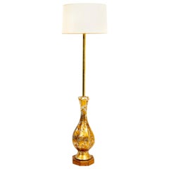 Silver and Gold Gilt Italian Floor Lamp