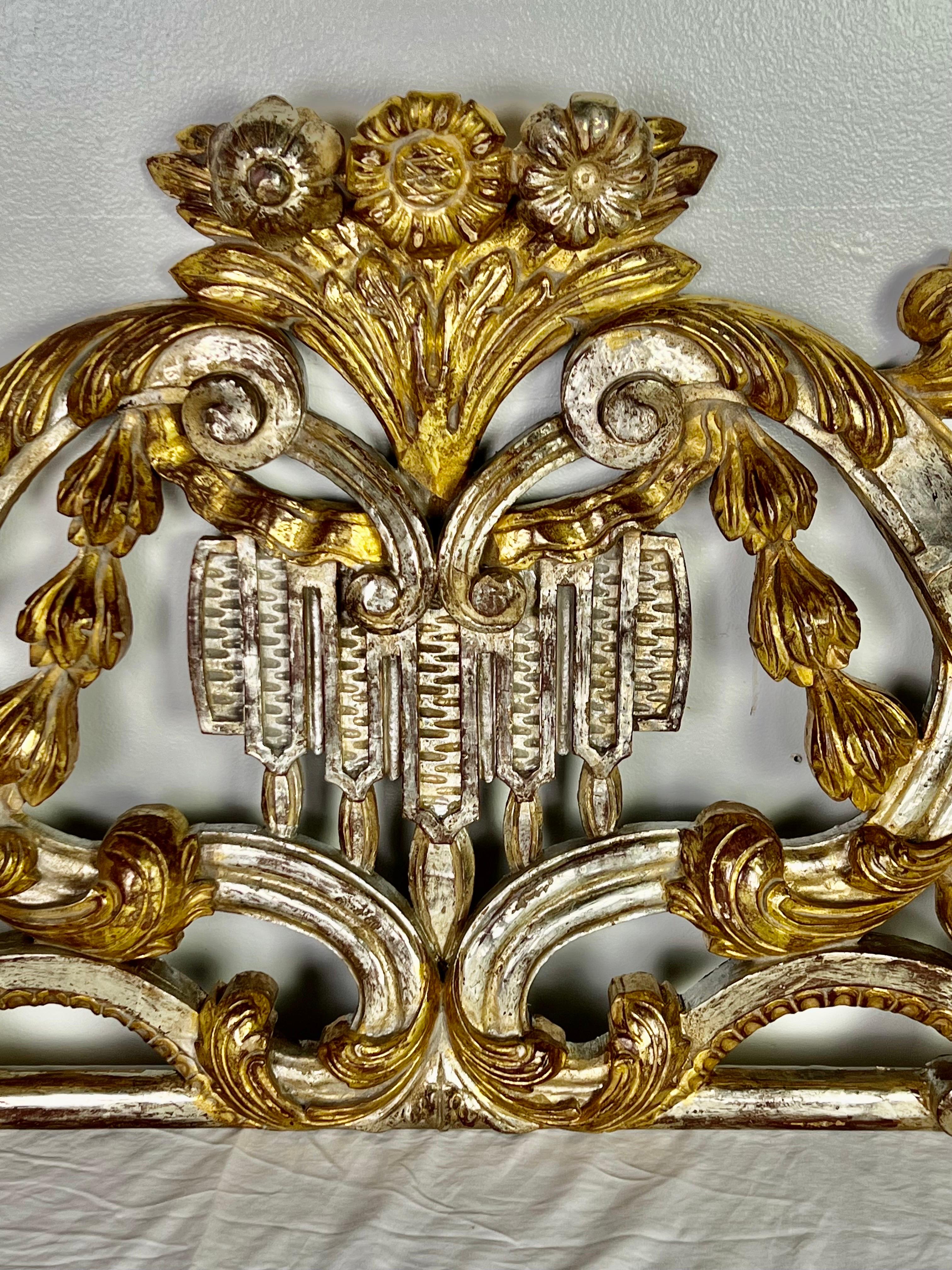 Silver and Gold Giltwood Carving w/ Scrolls and Acanthus Leaves C. 1900 5
