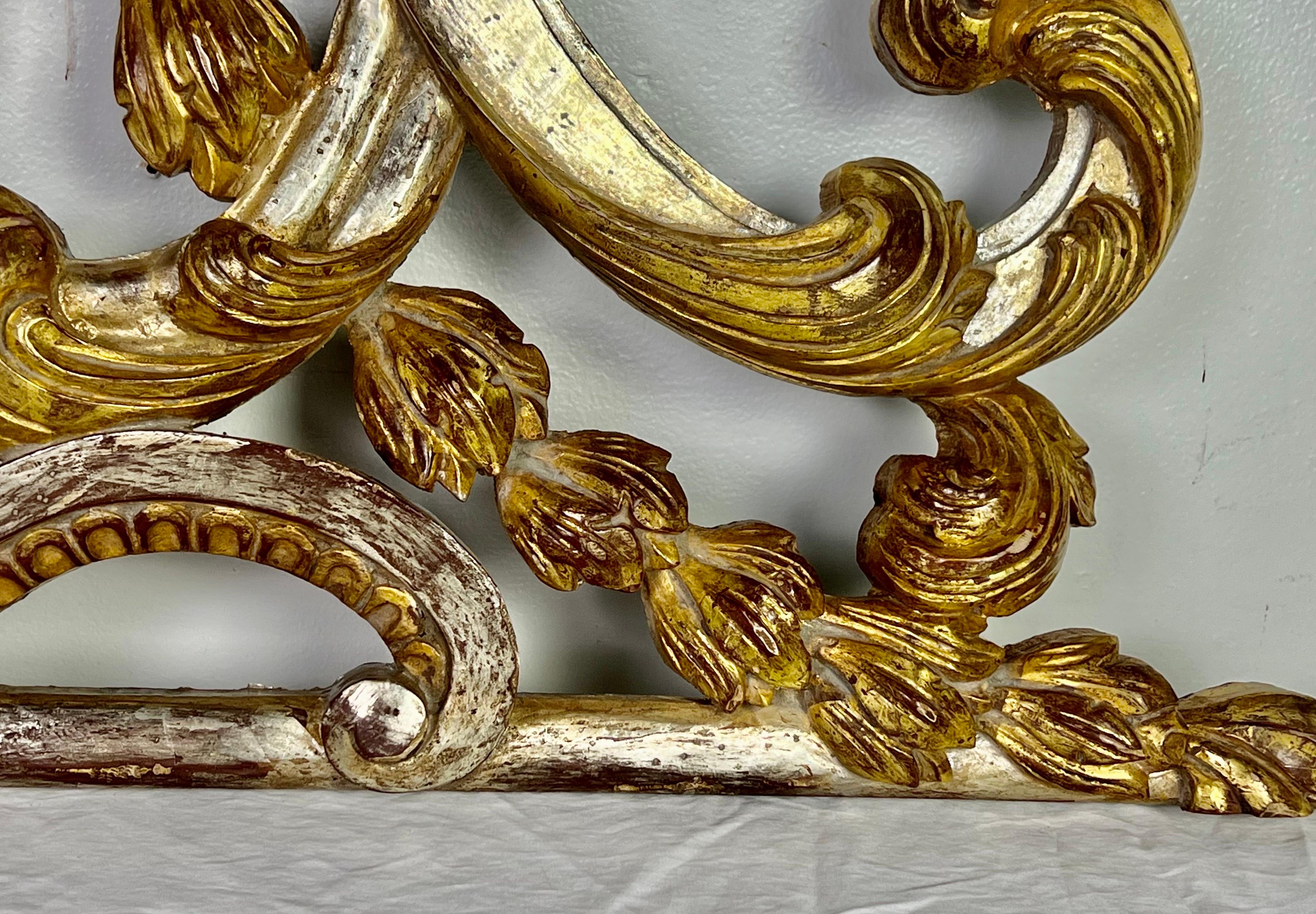 Silver and Gold Giltwood Carving w/ Scrolls and Acanthus Leaves C. 1900 3