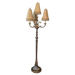 Silver and Gold Leaf Floor Lamp