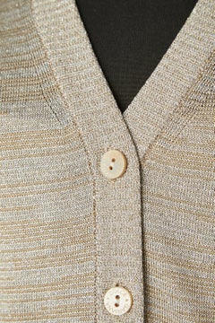 Silver and gold lurex knit mini-dress  and cardigan  Dolce & Gabbana