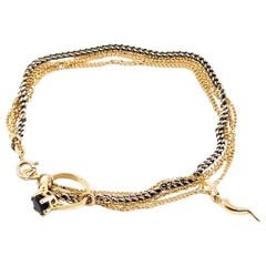 Silver and Gold mixed chain bracelet from Puro IOSSELLIANI