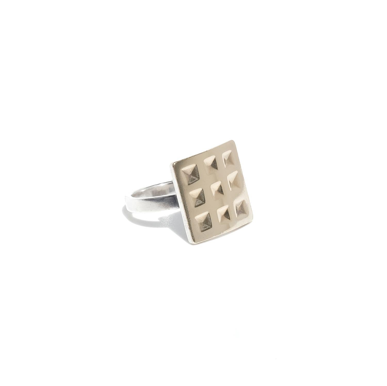 Silver and Gold Ring by Swedish Master Sigurd Persson Made 1979 For Sale 1