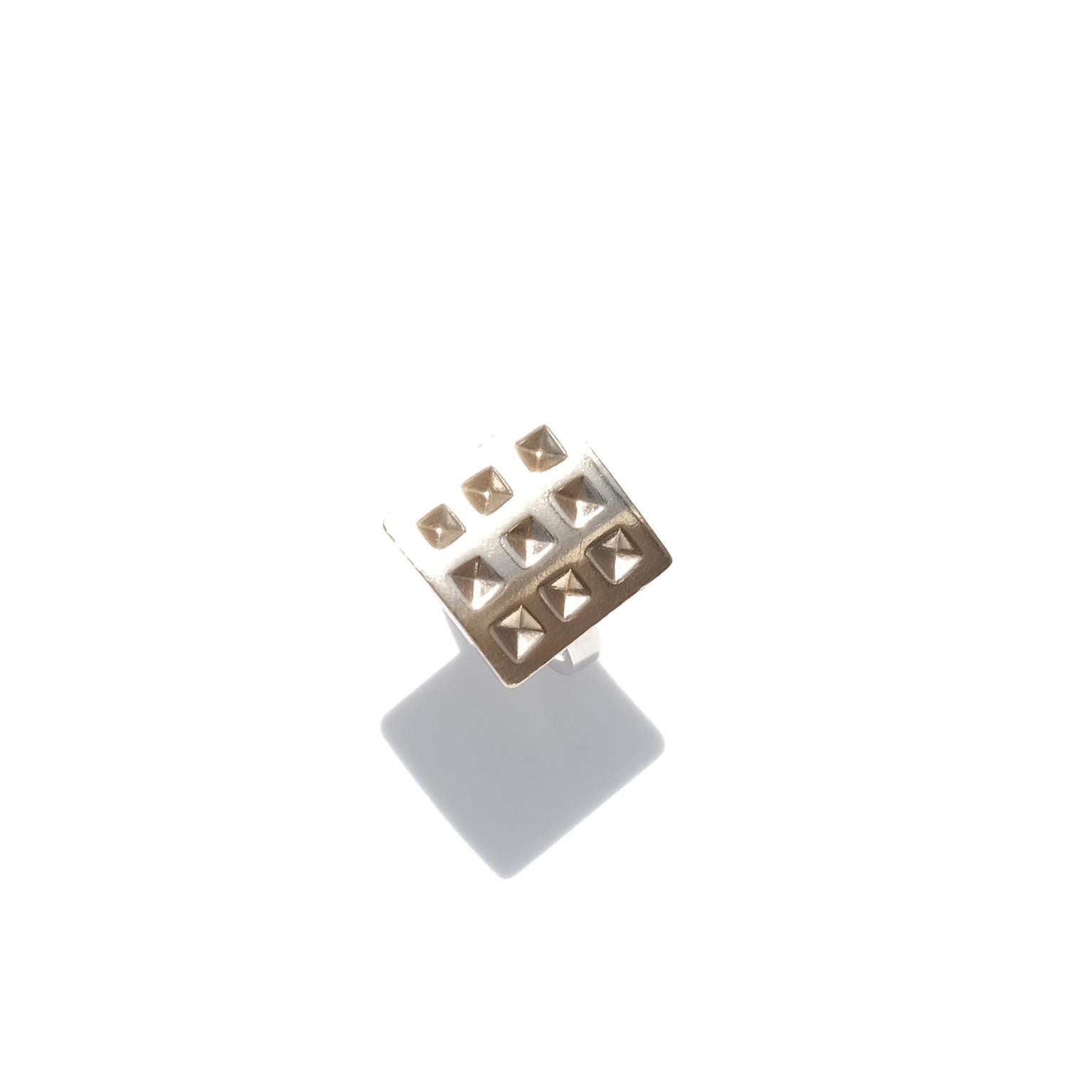 Silver and Gold Ring by Swedish Master Sigurd Persson Made 1979 For Sale 2
