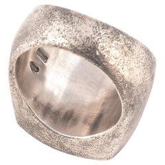 Silver and Gold Men's Ring Set with a Roman Quinarius Coin