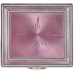 Caja de plata con esmalte guilloché, Austria, Viena, década de 1930