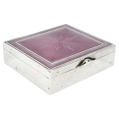 Caja de plata con esmalte guilloché, Austria, Viena, década de 1930