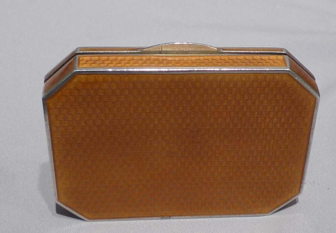 Early 20th Century Silver and Guilloche Enamel Snuff Box with Fine Neo-Classical Cameo