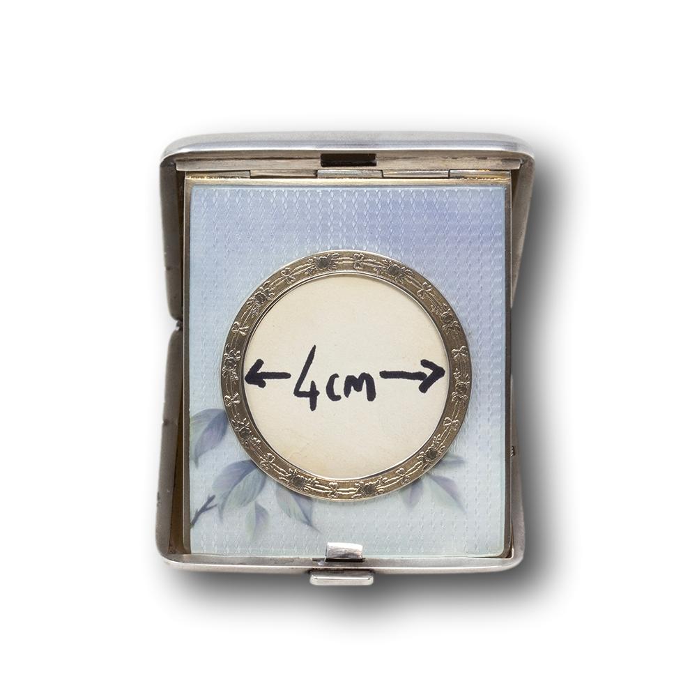 Estuche de viaje para fotografías de plata y esmalte guilloché en venta 6