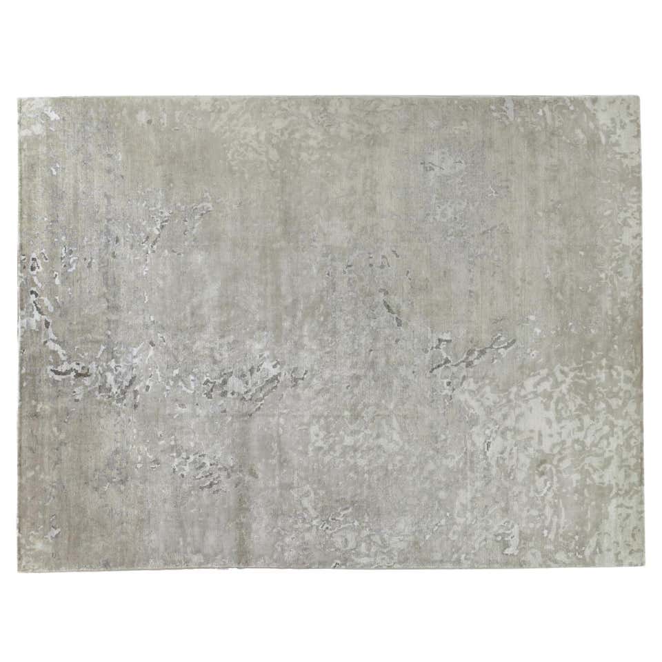Contour Lines Silver Area Rug at 1stDibs